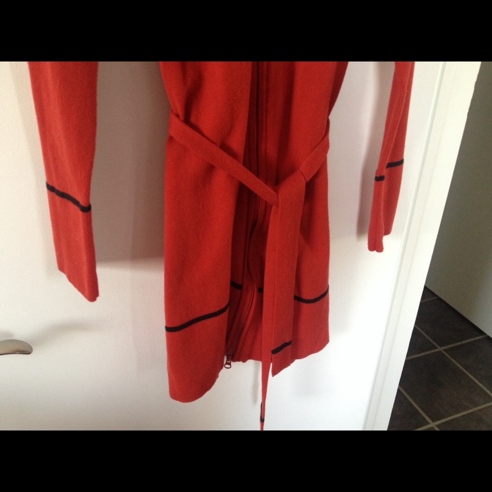 FALLS CREEK- LONG ZIP UP SWEATER JACKET WITH BELT - Picture 5 of 8